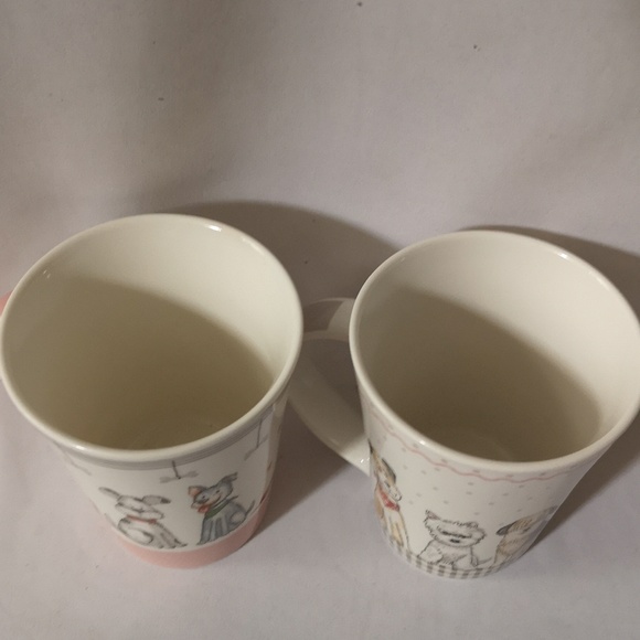 Set of Two Adorable Dog Motif Coffee Tea Mugs Matching Designs, Casa Signature - Picture 4 of 5